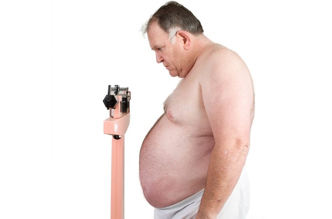 ожиріння як причина поганої потенції. 